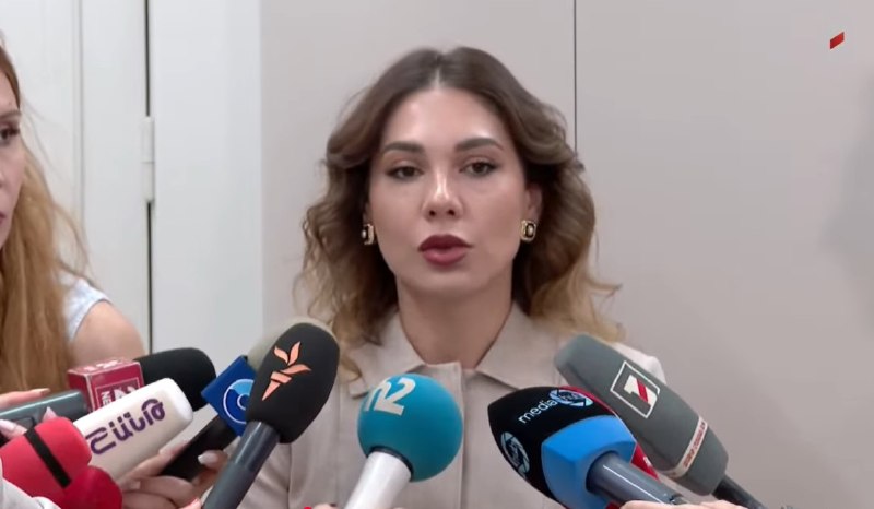 Министр юстиции Армении Србуи Галян на брифинге