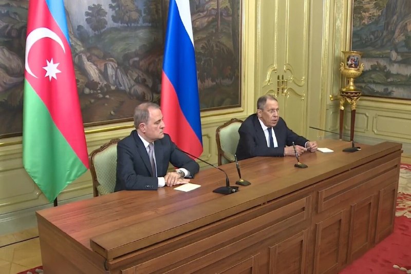 Сергей Лавров на пресс-конференции в Москве, переговоры с главой МИД Азербайджана