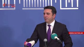 Ален Симонян выступает с трибуны на предвыборном мероприятии в Тавушской области