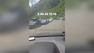 Поток армянских граждан на КПП Верхний Ларс после выборов в Тавушской области