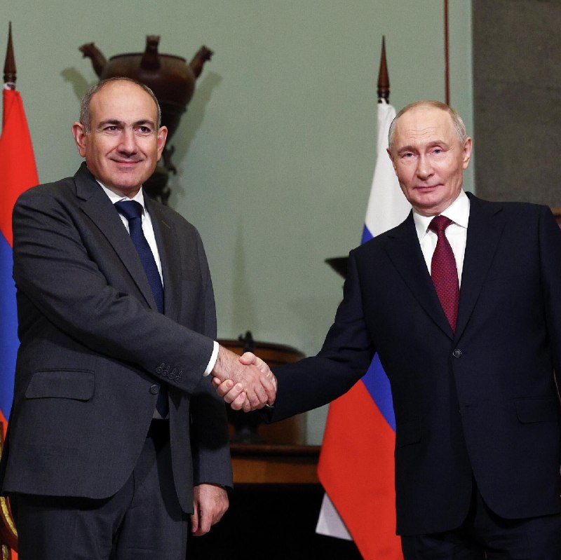 Никол Пашинян и Владимир Путин на встрече, Тавушская область