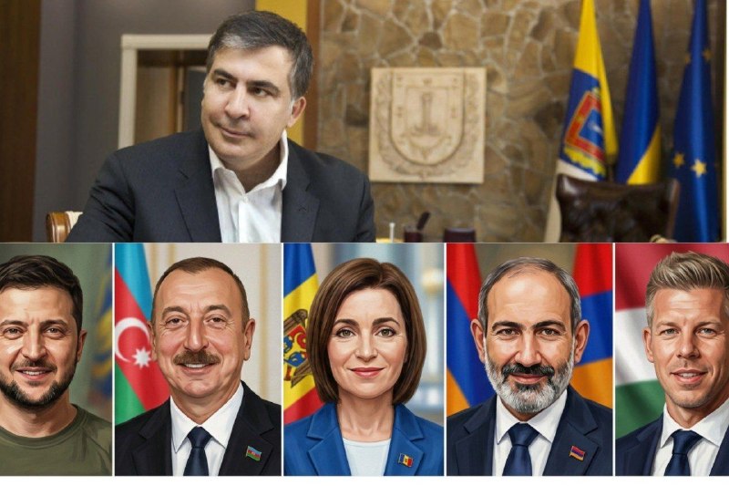 Михаил Саакашвили и Никол Пашинян на фото