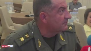 Начальник Генштаба Эдвард Асрян на брифинге о выборах в Тавушской области