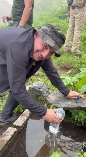 Никол Пашинян на фоне гор Тавушской области