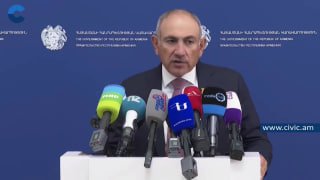 Никол Пашинян выступает на пресс-конференции, Тавуш