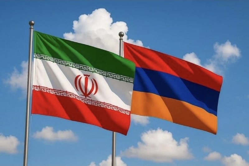 Флаг Армении и Ирана на фоне переговоров, Тавушская область