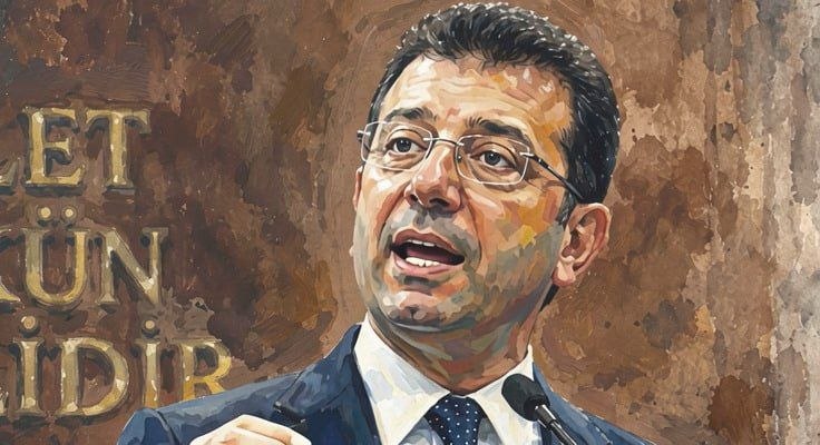 Экрем Имамоглу в зале суда, Стамбул, Тавуш